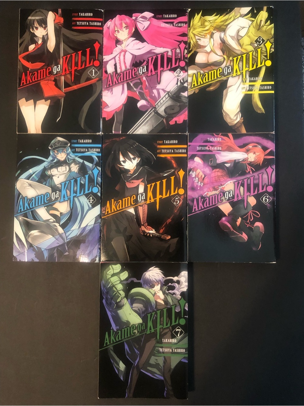 Akame ga KILL! Manga Volumes 1-7 Set -G